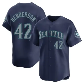 Limited Youth Dave Henderson Seattle Mariners Road Jersey - Navy