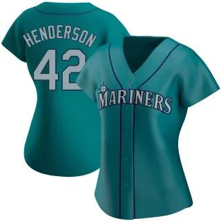 Replica Women's Dave Henderson Seattle Mariners Alternate Jersey - Aqua