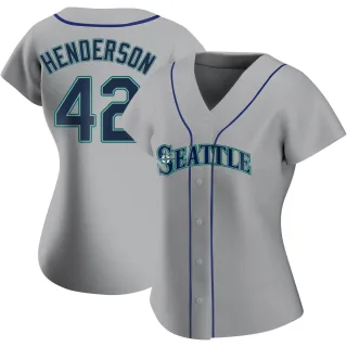Replica Women's Dave Henderson Seattle Mariners Road Jersey - Gray
