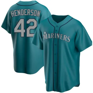 Replica Youth Dave Henderson Seattle Mariners Alternate Jersey - Aqua