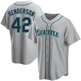 Replica Youth Dave Henderson Seattle Mariners Road Jersey - Gray